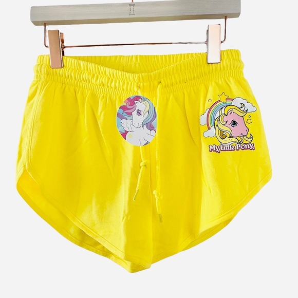 My Little Pony Sunny Skies Yellow Vintage MLP Dolphin Shorts - Picture 1 of 13